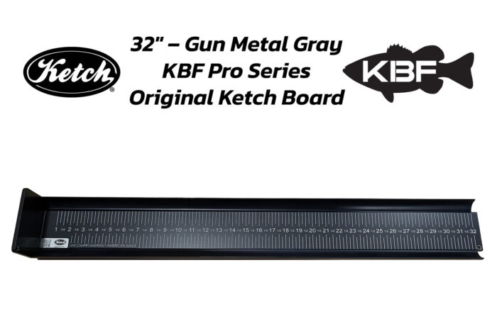 32 inch Gunmetal Gray KBF Pro series original Ketch Board fish measuring board.