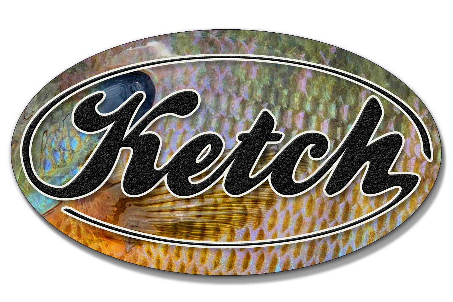 Ketch Oval Sticker Bluegill