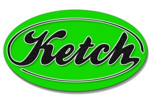 Ketch Oval Sticker Lime Green