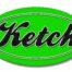 Ketch Oval Sticker Lime Green