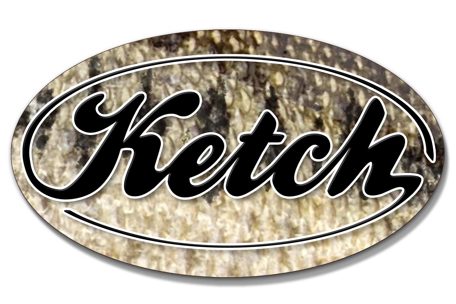 Ketch Oval Sticker Largemouth Bass