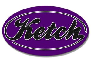 Ketch Oval Sticker Purple