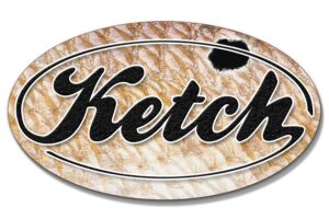 Ketch Oval sticker Redfish