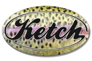 Ketch Oval Sticker Rainbow Trout