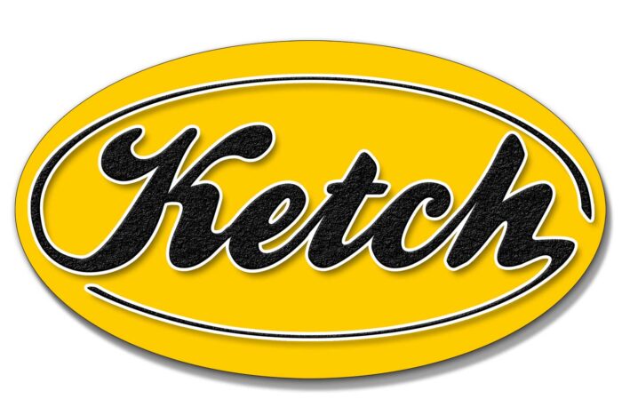 Ketch Oval Sticker Yellow