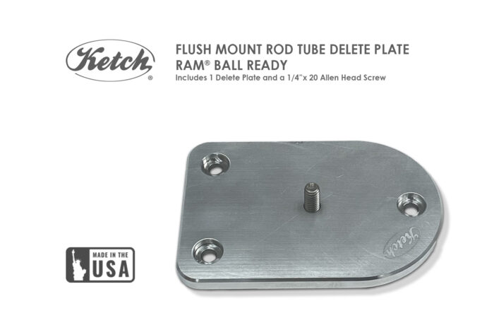 Ketch Flush Mount Rod Tube Delete Plate Ram® Ball Ready for Bonafide SS127 kayaks