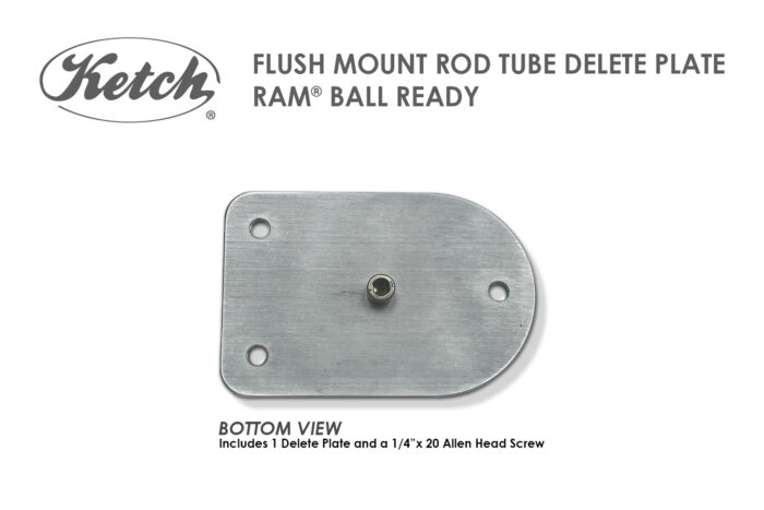 Ketch Flush Mount Rod Tube Delete Plate Ram® Ball Ready for Bonafide SS127 kayaks