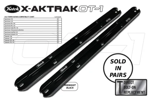 Ketch X-Aktrak OT-1 for Old Town Kayaks, upgraded aluminum t-tracks