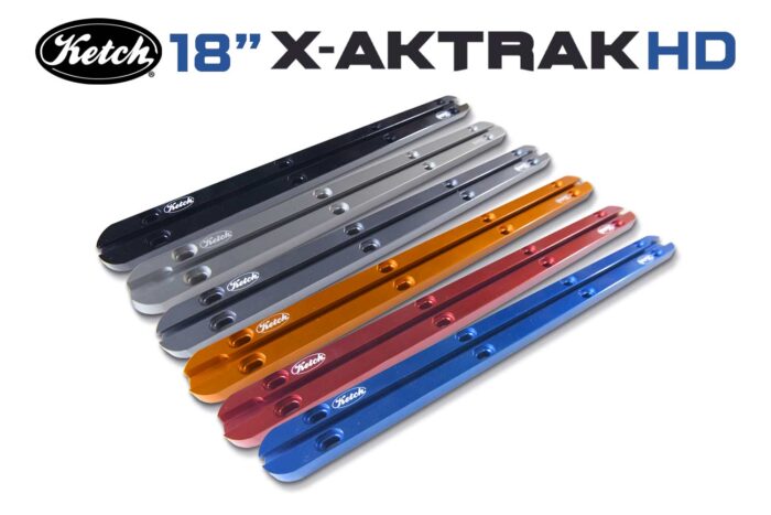 Ketch X-Aktrak Heavy Duty 18 inch t-track in 6 anodized aluminum colors