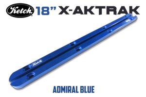 Ketch X-Aktrak Heavy Duty 18 inch t-track in Admiral Blue anodized aluminum