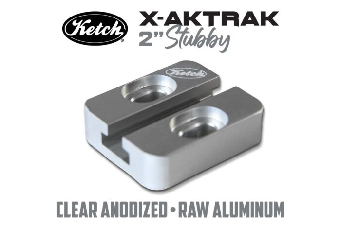 Ketch X-Aktrak Heavy Duty 2 inch Stubby t-track in Clear anodized aluminum