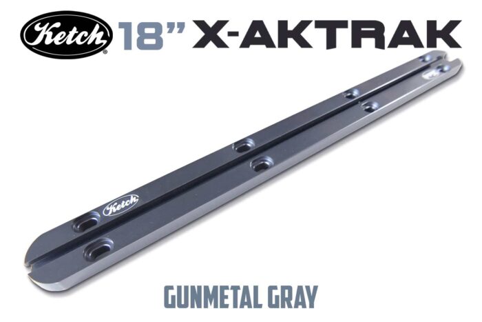 Ketch X-Aktrak Heavy Duty 18 inch t-track in Gunmetal Gray anodized aluminum