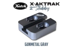 Ketch X-Aktrak Heavy Duty 2 inch Stubby t-track in Gunmetal Gray anodized aluminum
