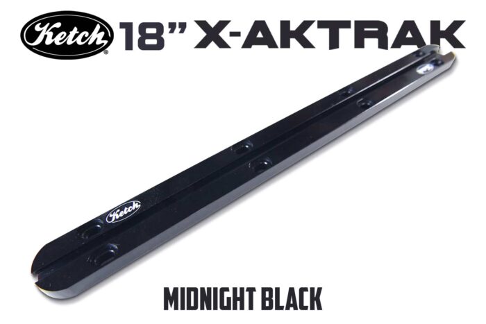 Ketch X-Aktrak Heavy Duty 18 inch t-track in Midnight Black anodized aluminum