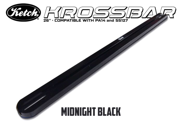 Ketch Krossbar twenty six inch kayak crossbar compatible with Hobie pro angler 14 kayaks, Bonafide SS127 kayaks, and NuCanoe Unlimited Kayaks.