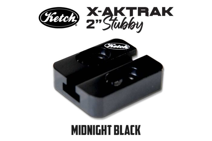 Ketch X-Aktrak Heavy Duty 2 inch Stubby t-track in Midnight Black anodized aluminum