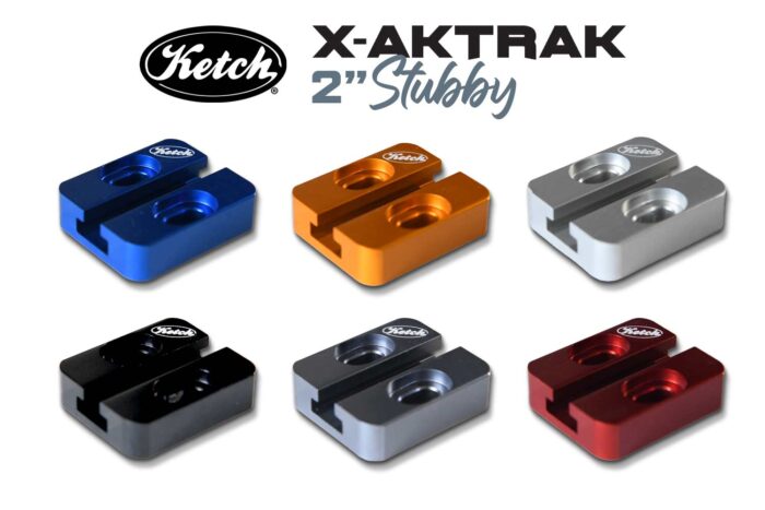 Ketch X-Aktrak Heavy Duty 2 inch Stubby t-track in 6 anodized aluminum colors