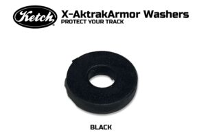 Ketch Black X-AktrakArmor Washers to level and protect your surfaces when attaching X-Aktrak to your kayak or accessories to your X-Aktrak t-track solutions.