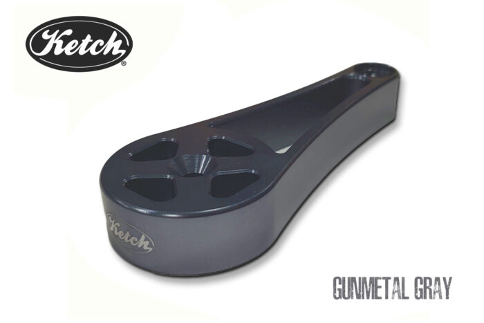 Ketch upgrade replacement steering handle in Gunmetal Gray color for Hobie Pro Angler Kayaks.