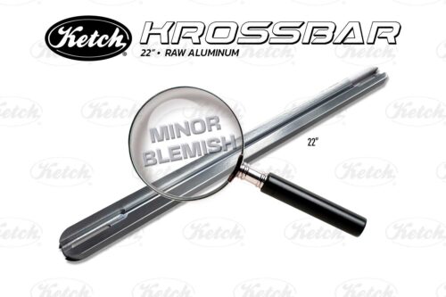 Ketch Krossbar in 26 inch size and raw aluminum with minor cosmetic blemishes.