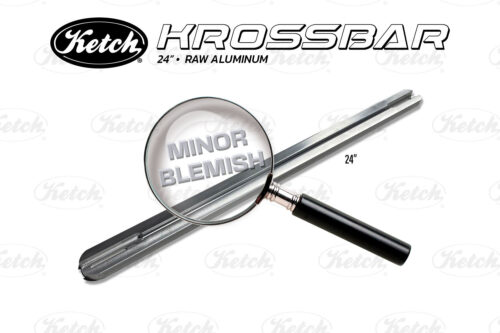 Ketch Krossbar in 24" size in raw aluminum with minor cosmetic blemishes.