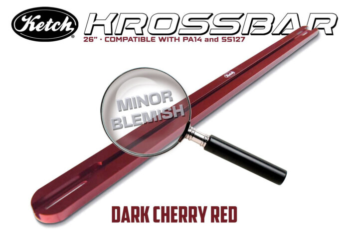 Ketch Krossbar 26" Dark Cherry red blemished cosmetically but fully functional to mount dual graphs on in front of your kayak.