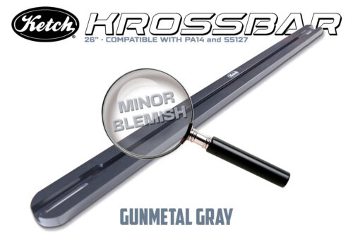 Ketch Krossbar 26" blemished cosmetically, in color Gunmetal Gray for mounting dual fish finders to your kayak.