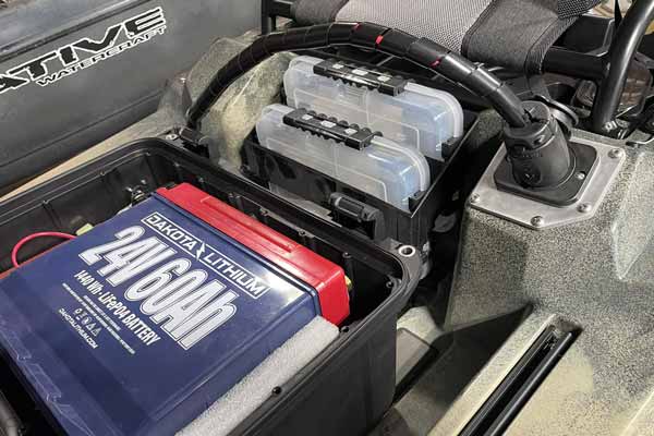 Dakota Lithium Battery Installed in Kayak