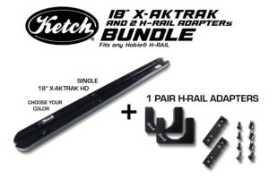 18" X-Aktrak HD and H-Rail Adapters Bundle for use on Hobie Kayaks with H-Rail systems.