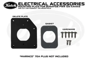 Trolling Motor Plug Mounting plate for Bonafide PWR129 | Fits 70A Receptacles
