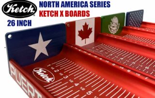 group photo of the 26" Limited Edition North America Ketch X fish measuring boards.