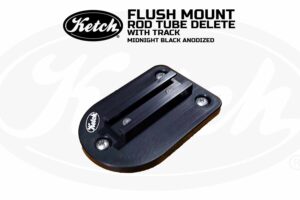 Flush Mount Rod Tube Delete Plate with t-track for Old Town Kayaks.