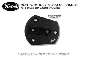 Rod Holder Delete Plate with t-track for NuCanoe Kayaks.