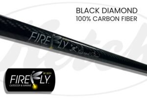 closeup of the pole of the Firefly Junior Diamond Series 360° Stern Light that telescopes 3 to 5 feet in the Black Diamond color.
