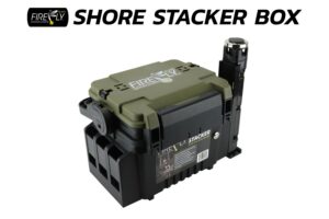Firefly Shore Stacker Box with green lid, with the area on the right side where you can install the Firefly Jr. 360 light.