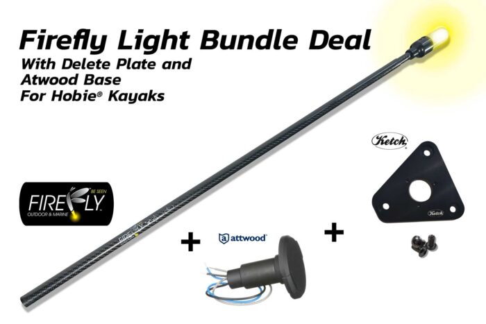 Firefly Light Bundle Deal with Delete Plate and Atwood Base for Hobie Kayaks