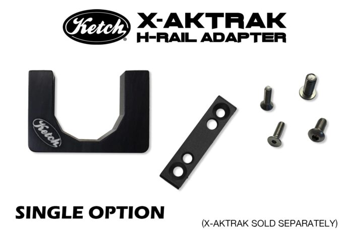 X-Aktrak H-Rail Adapter - Midnight Black Anodized - Image 3