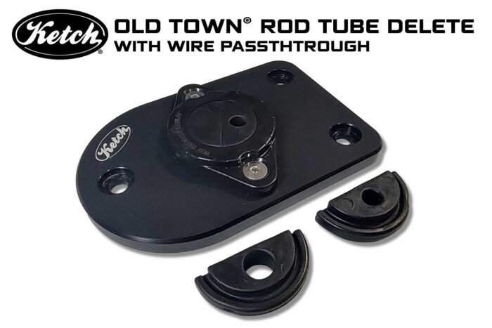 Rod Holder Delete Plate - With Wire Passthrough - For Old Town Kayaks