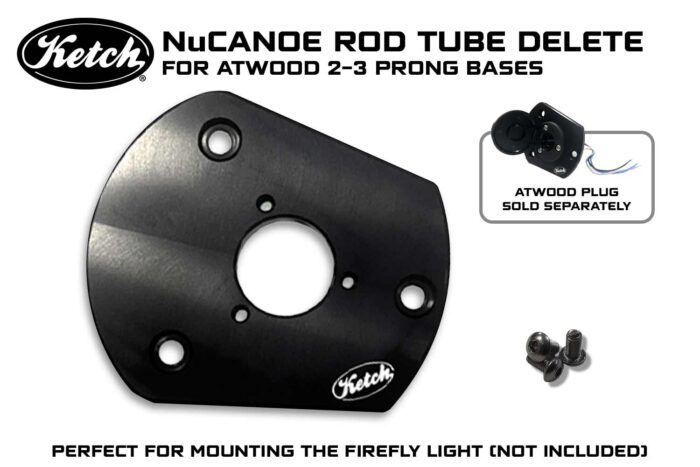 Rod Holder Delete Plate - Atwood 2 or 3 pin base compatible - For NuCanoe Kayaks