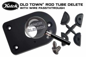 Blemished Rod Holder Delete Plate - With Wire Passthrough - For Old Town Kayaks