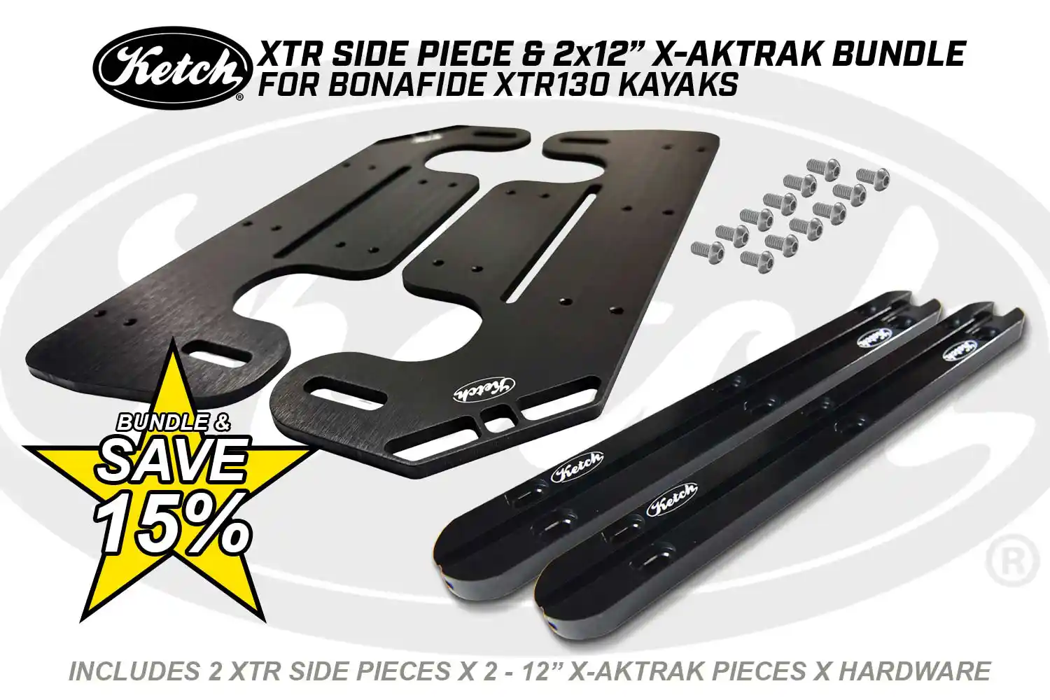 XTR Side Piece Bundle – Dual 12" X-Aktrak HD & Hardware