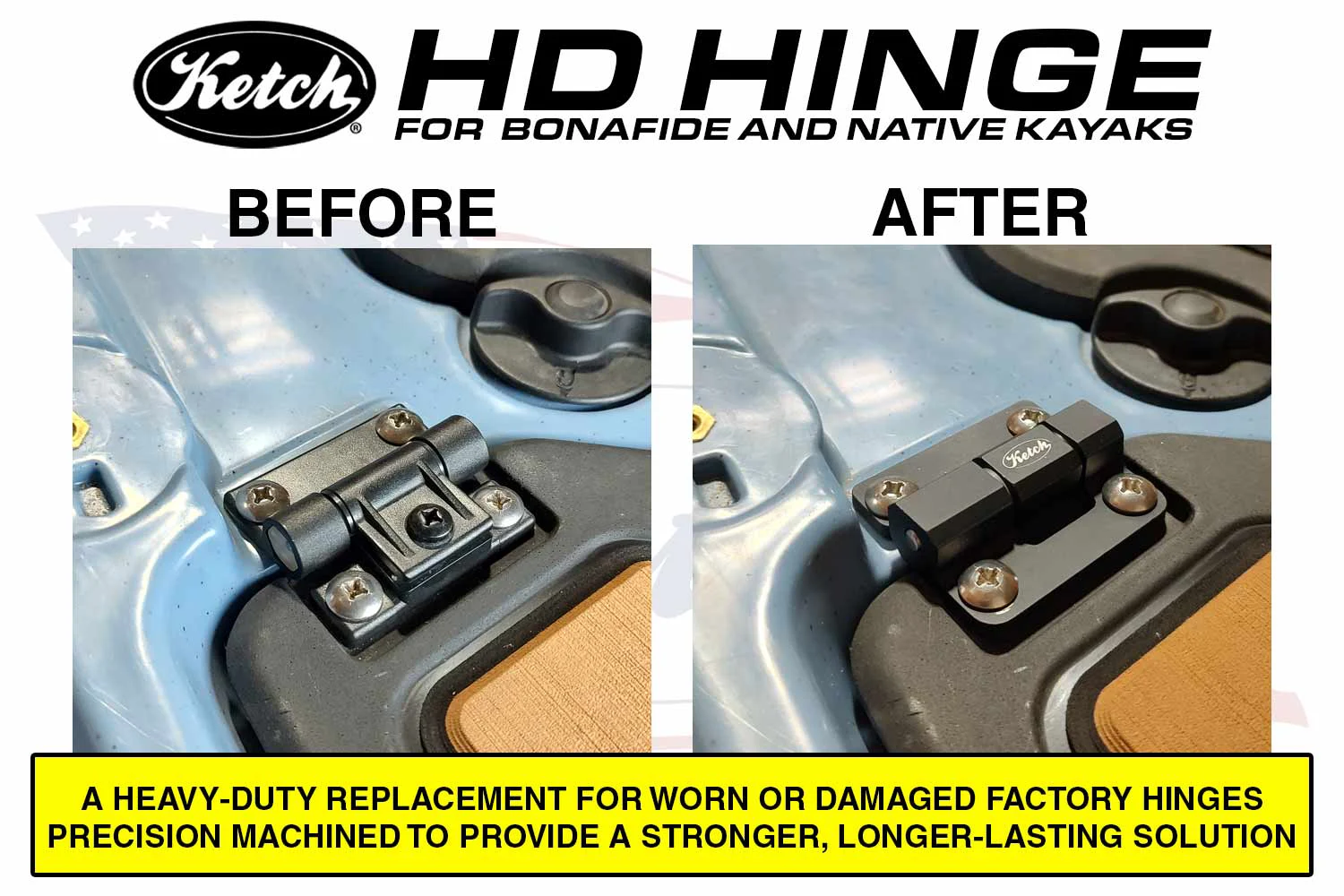 Ketch HD Hinge - For Bonafide and Native Watercraft Kayaks - Image 4