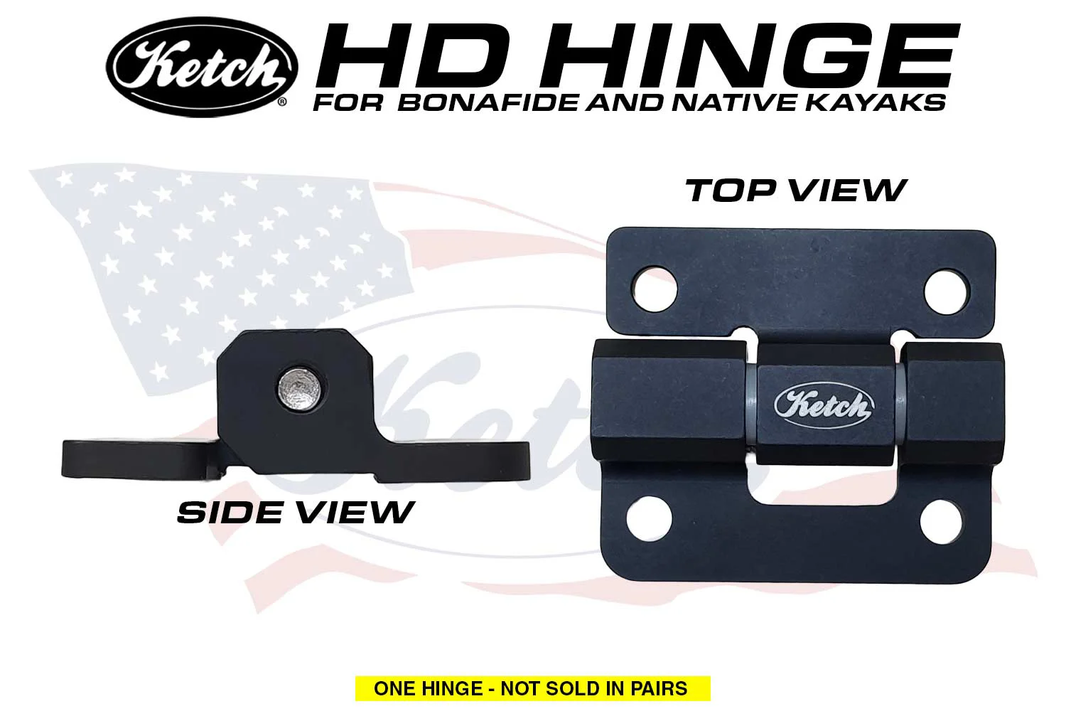 Ketch HD Hinge - For Bonafide and Native Watercraft Kayaks - Image 3