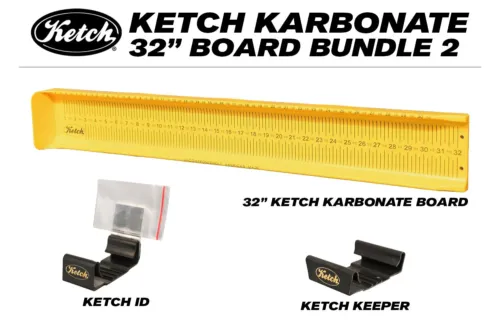 Ketch 32 inch Karbonate board bundle, with Ketch ID and Ketch Keeper.